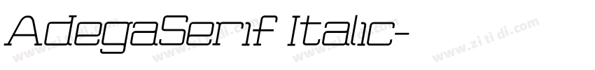 AdegaSerif Italic字体转换